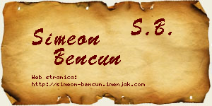 Simeon Bencun vizit kartica
